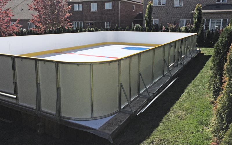 backyard synthetic ice rink